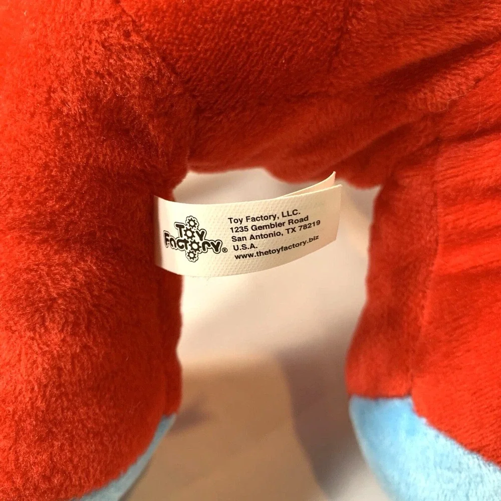 Toy‎ Factory Plush Lion Red White Aqua Blue Stuffed Animal Stuffie